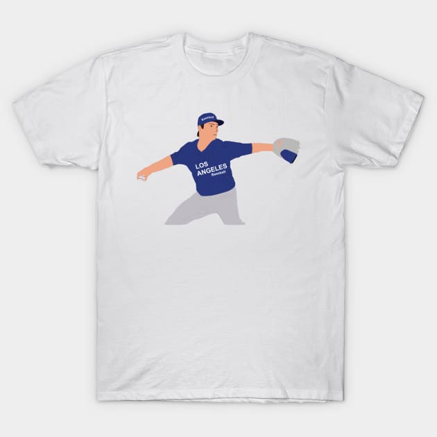 Baseball player in action T-Shirt by GiCapgraphics